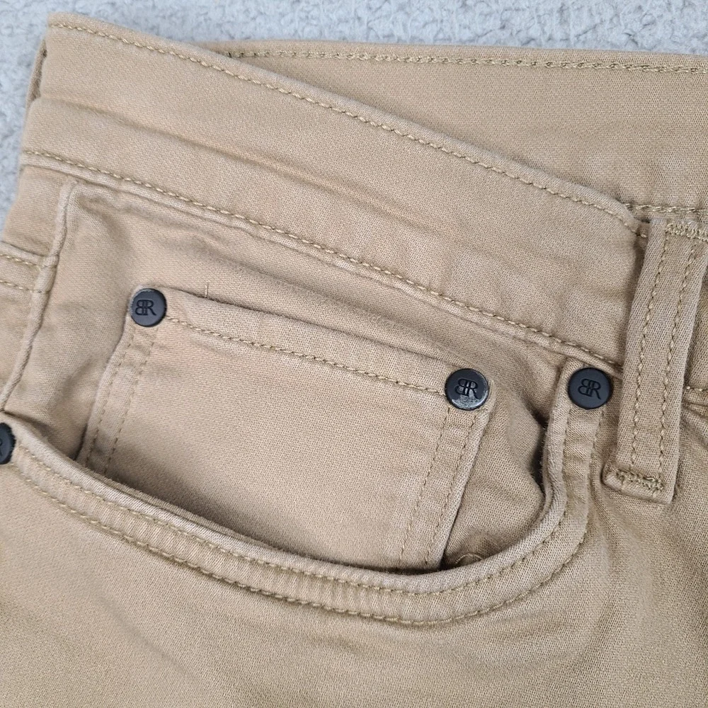 Banana Republic Traveler Pants Mens 38x26 Brown Tan Slim Straight Chinos Stretch